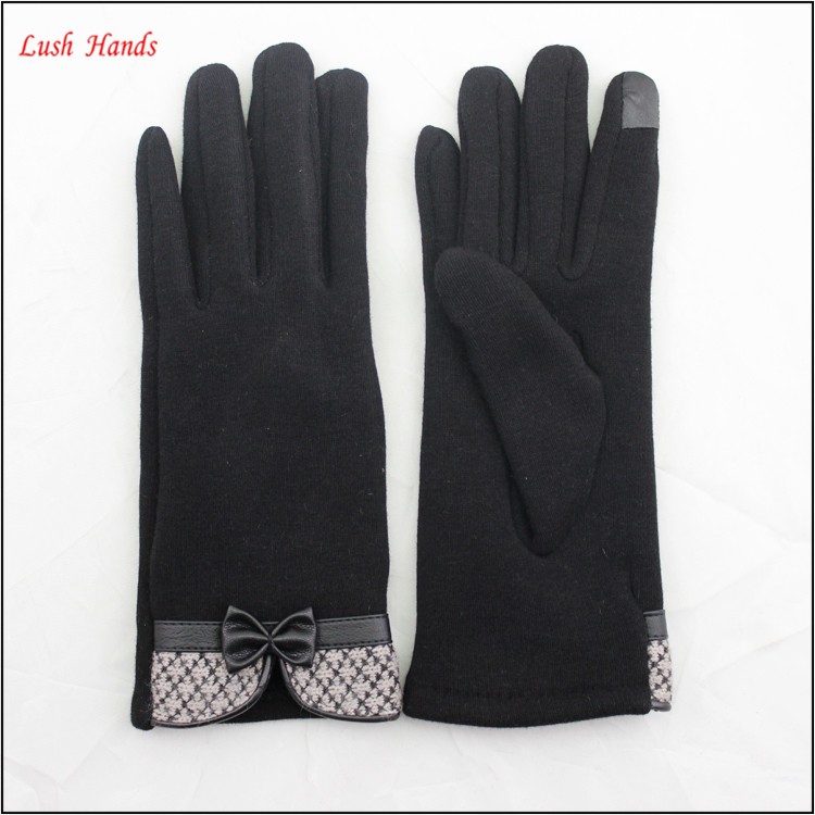 Touch screen micro velvet gloves for girls