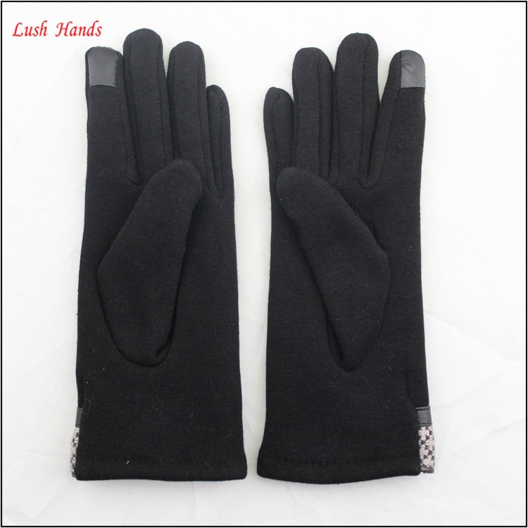 Touch screen micro velvet gloves for girls